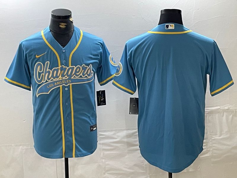 Men Los Angeles Chargers Blank Light blue Joint Name 2024 Nike Limited NFL Jersey style 1->los angeles chargers->NFL Jersey